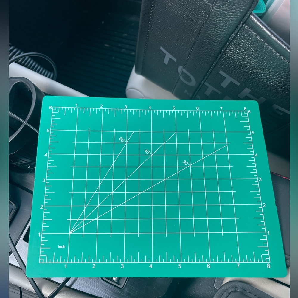 Crafters 8 X 6 Small Cutting Mat With Inches and 3 Angles 30 45 60 Degree Board